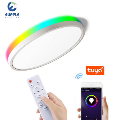 RGBW Dimmable Alexa WIFI Control Decorative 12inch 300mm Tuya Smart LED Panel Light for kids bedroom